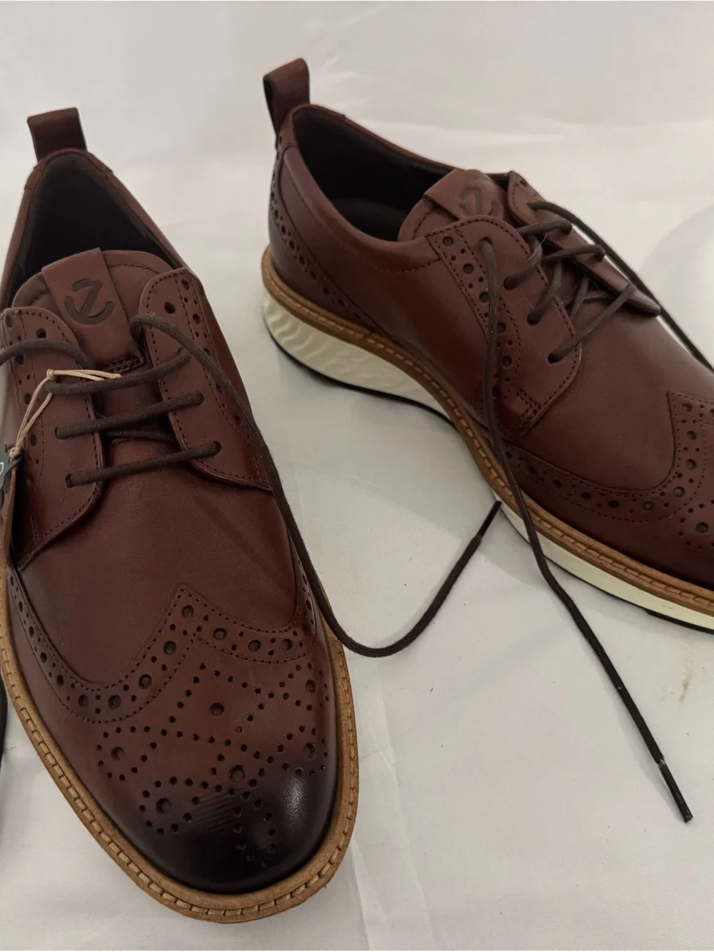 Ecco ST.1 Hybrid Brown Leather with Cream Sole